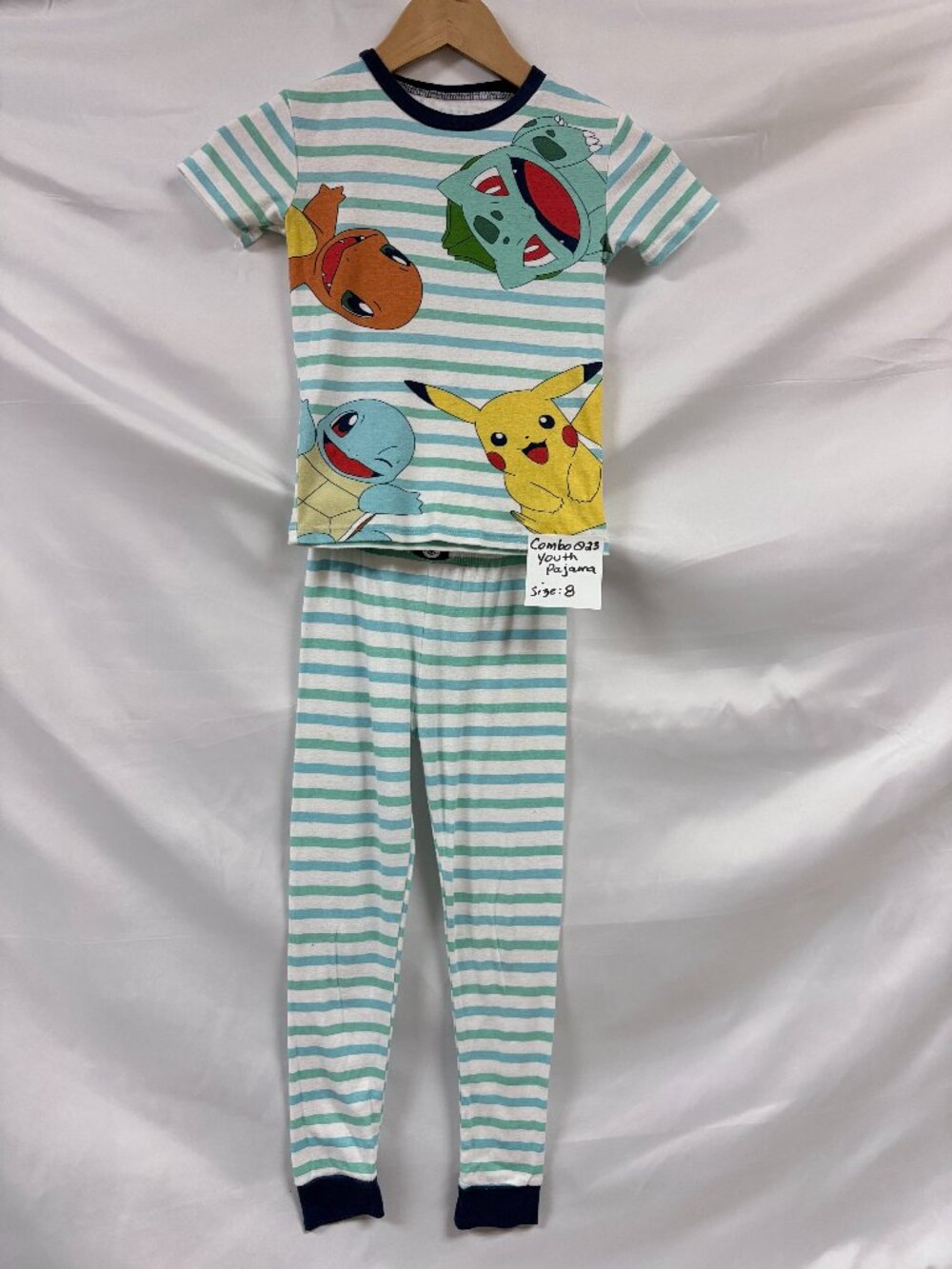 Pokemon Youth Pajama Set Size:8